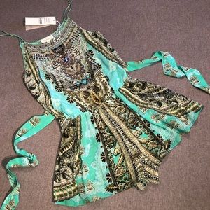 Camilla Shoestring Strap Playsuit Traje de Luce